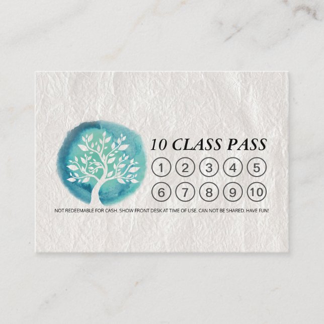 Yoga Meditation Instructions Class Pass Loyalty Ca Lojalitetskort (Framsida)