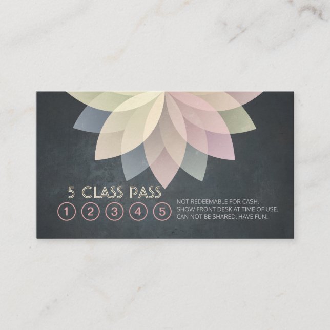 Yoga Meditation Instructions Class Pass Loyalty Ca Lojalitetskort (Framsida)
