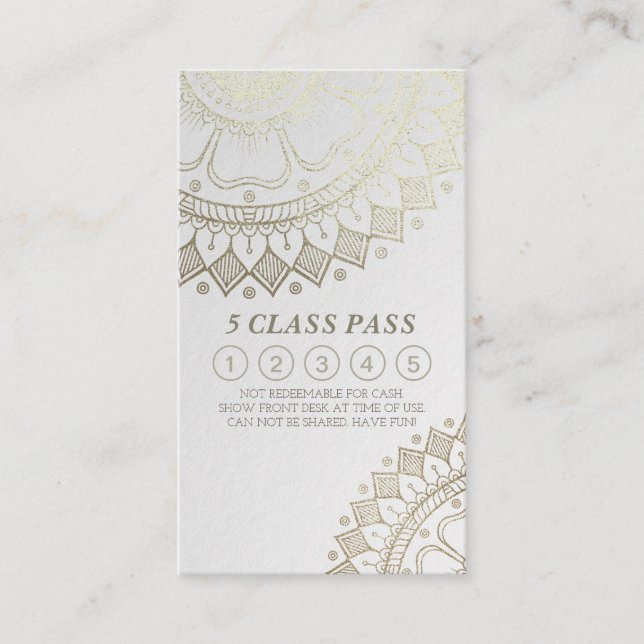 Yoga Meditation Instructions Class Pass Loyalty Ca Lojalitetskort (Framsida)