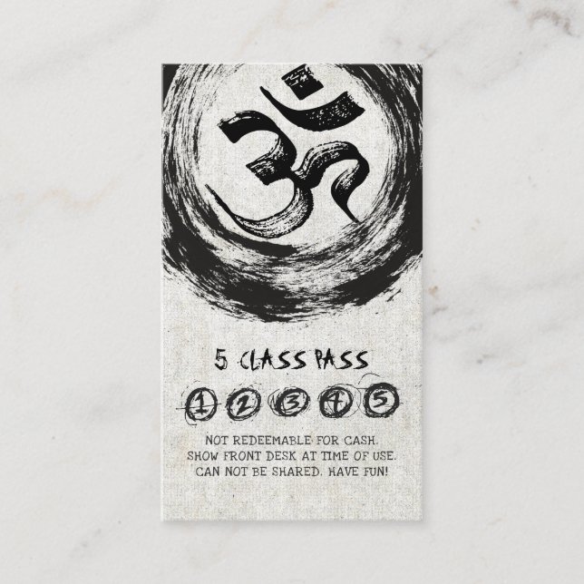 Yoga Meditation Instructions Class Pass Loyalty Ca Lojalitetskort (Framsida)