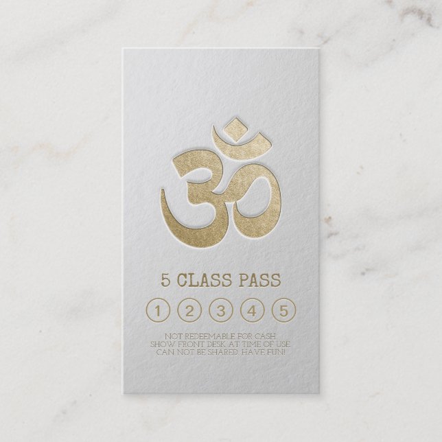 Yoga Meditation Instructions Class Pass Loyalty Ca Lojalitetskort (Framsida)