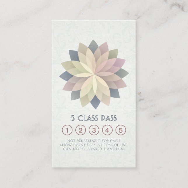 Yoga Meditation Instructions Class Pass Loyalty Ca Lojalitetskort (Framsida)