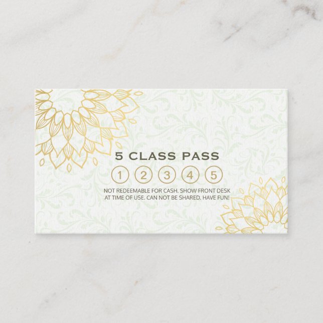 Yoga Meditation Instructions Class Pass Loyalty Ca Lojalitetskort (Framsida)