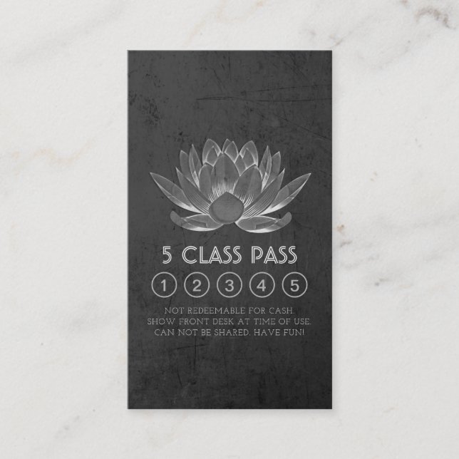 Yoga Meditation Instructions Class Pass Loyalty Ca Lojalitetskort (Framsida)