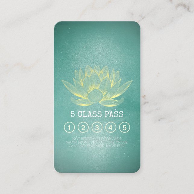 Yoga Meditation Instructions Class Pass Loyalty Ca Lojalitetskort (Framsida)