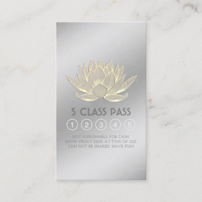 Yoga Meditation Instructions Class Pass Loyalty Ca Lojalitetskort (Framsida)