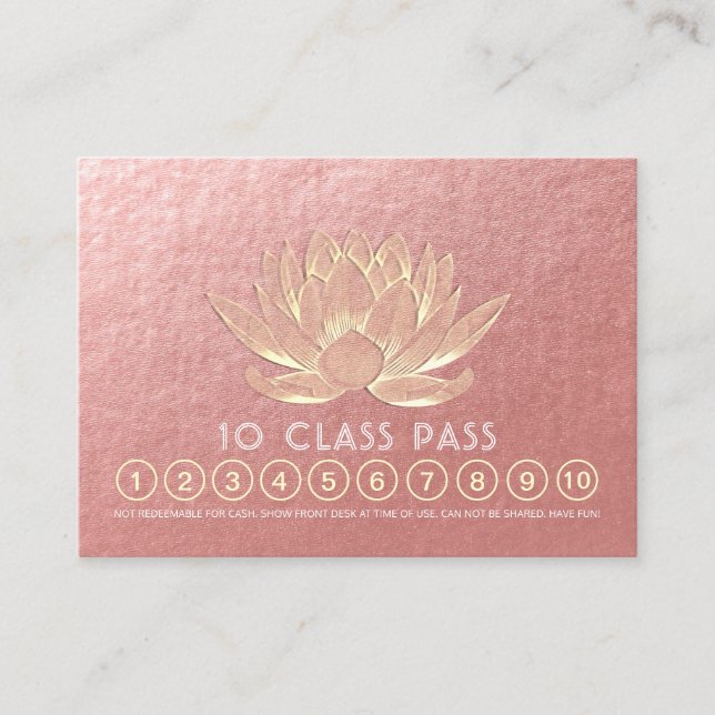 Yoga Meditation Instructions Class Pass Loyalty Lojalitetskort (Framsida)