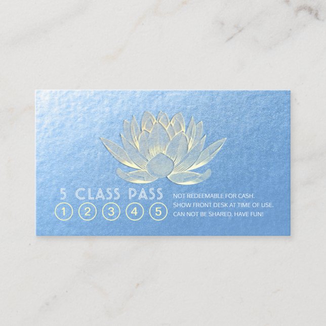 Yoga Meditation Instructions Class Pass Loyalty Lojalitetskort (Framsida)