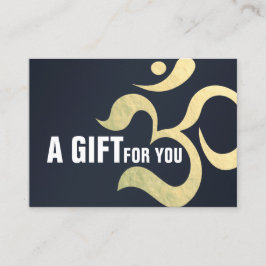 Yoga Meditation Instructions Gift Certificate OM Rabattkort