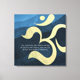 Yoga Meditation Instructions Life Coach OM Citat C Canvastryck