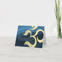 Yoga Meditation Instructions Life Coach OM Citat C Kort