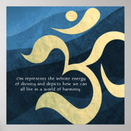 Yoga Meditation Instructions Life Coach OM Citat P Poster