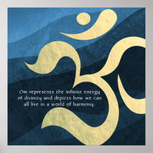 Yoga Meditation Instructions Life Coach OM Citat P Poster