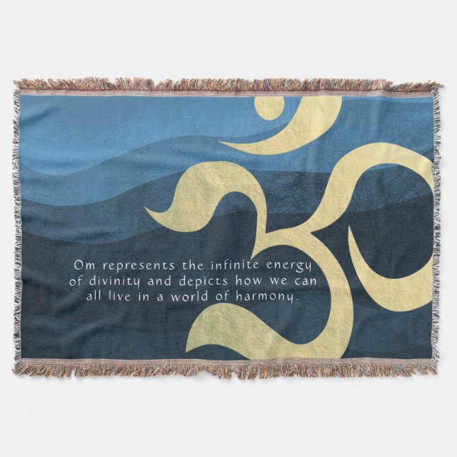 Yoga Meditation Instructions Life Coach OM citerar Filt (Framsidan)