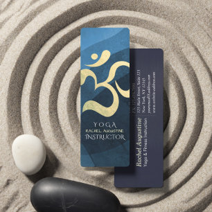 Yoga Meditation Instructions Life Coach OM Symbol Mini Visitkort