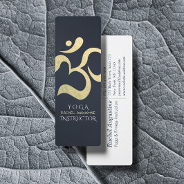 Yoga Meditation Instructions Life Coach OM Symbol Mini Visitkort