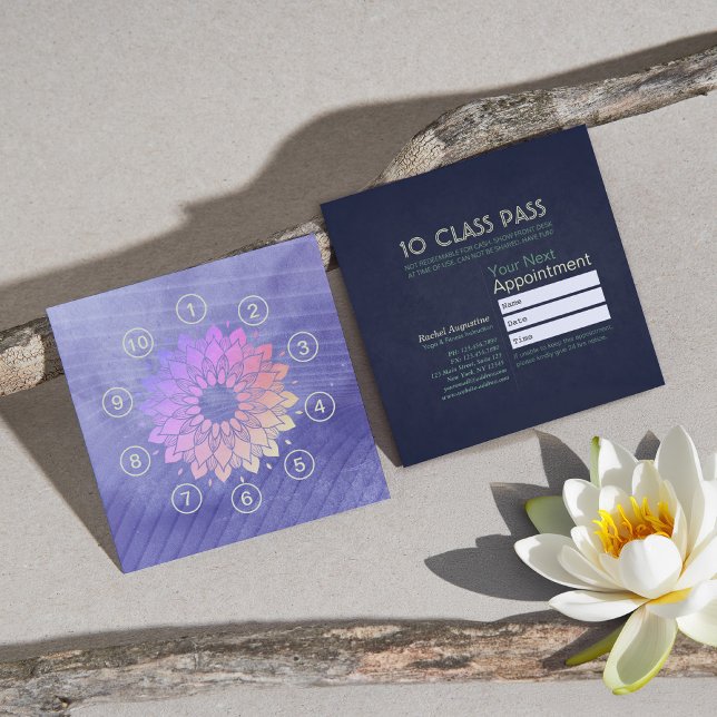 Yoga Meditation Instructor 10-klasspass Lojalitetskort (Skapare uppladdad)