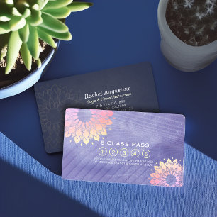Yoga Meditation Instructor 5 Class Pass Lojalitetskort
