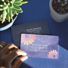 Yoga Meditation Instructor 5 Class Pass Lojalitetskort