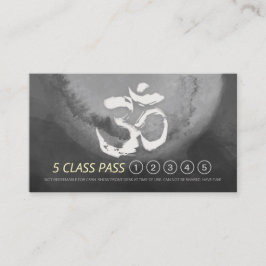 Yoga Meditation Instructor 5 Class Pass Loyalty OM Lojalitetskort