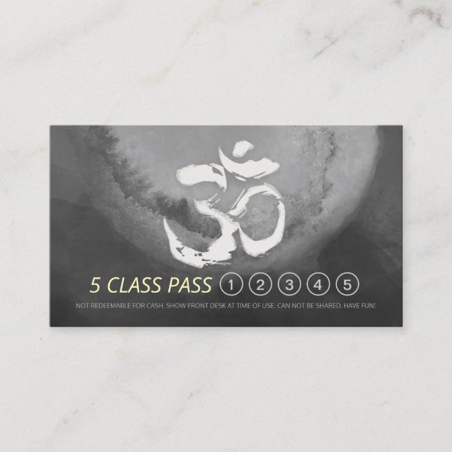 Yoga Meditation Instructor 5 Class Pass Loyalty OM Lojalitetskort (Framsida)
