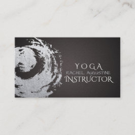 Yoga Meditation Instructor Black Silver ZEN Symbol Visitkort