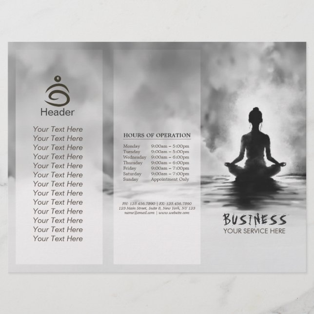 Yoga Meditation Instructor Black White InkPainting (Framsida)