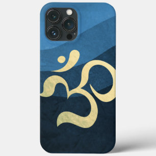 Yoga Meditation Instructor Blue och Guld OM Symbol