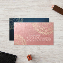 Yoga Meditation Instructor Guld Mandala Class Pass Lojalitetskort