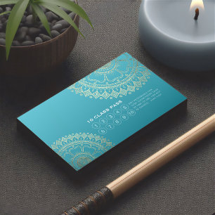 Yoga Meditation Instructor Guld Mandala Class Pass Lojalitetskort