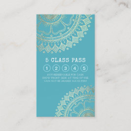 Yoga Meditation Instructor Guld Mandala Class Pass Lojalitetskort