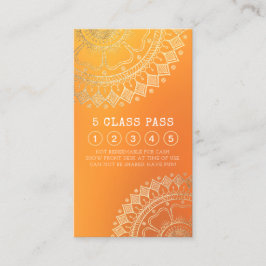 Yoga Meditation Instructor Guld Mandala Class Pass Lojalitetskort