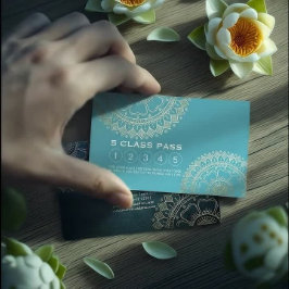 Yoga Meditation Instructor Guld Mandala Loyalty Lojalitetskort