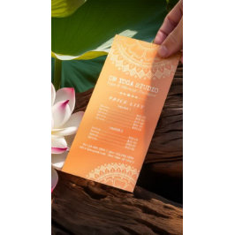 Yoga Meditation Instructor Guld Mandala Pris List Reklamkort