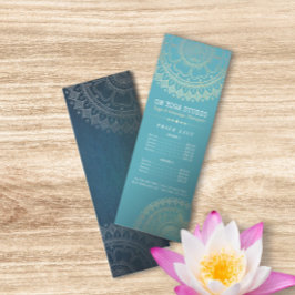 Yoga Meditation Instructor Guld Mandala Pris List Reklamkort