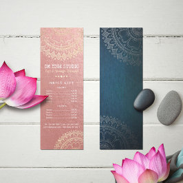 Yoga Meditation Instructor Guld Mandala Pris List Reklamkort