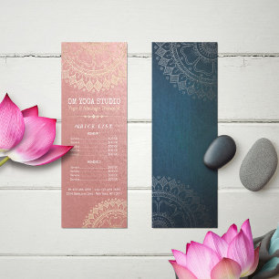 Yoga Meditation Instructor Guld Mandala Pris List Reklamkort