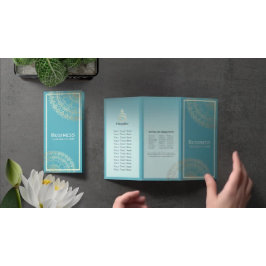 Yoga Meditation Instructor Guld Mandala Tri-Fold