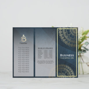 Yoga Meditation Instructor Guld Mandala Tri-Fold