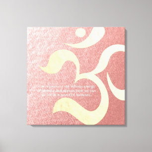 Yoga Meditation Instructor Life Coach OM Citat Canvastryck