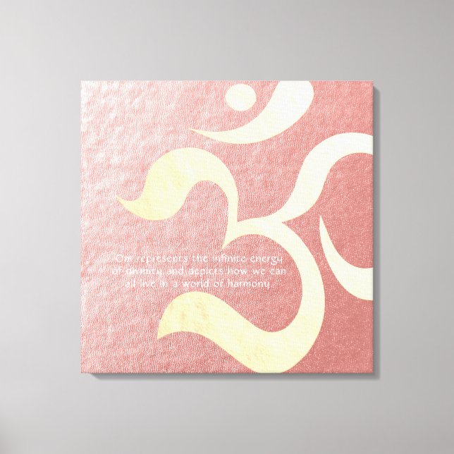 Yoga Meditation Instructor Life Coach OM Citat Canvastryck (Framsida)