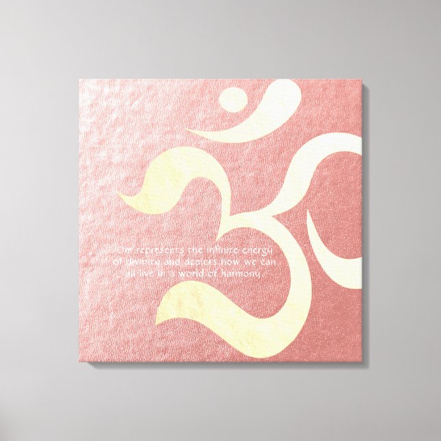 Yoga Meditation Instructor Life Coach OM Citat Canvastryck (Framsida)