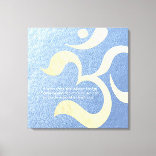 Yoga Meditation Instructor Life Coach OM Citat Canvastryck