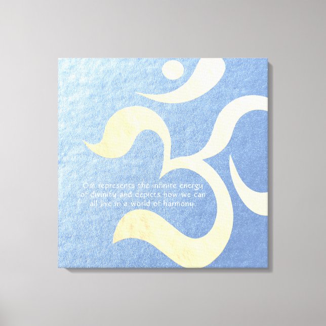 Yoga Meditation Instructor Life Coach OM Citat Canvastryck (Framsida)