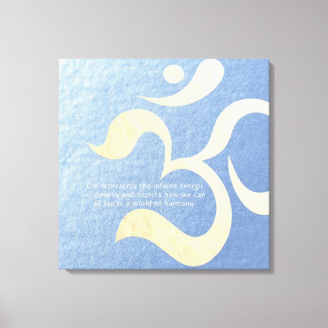 Yoga Meditation Instructor Life Coach OM Citat Canvastryck (Framsida)