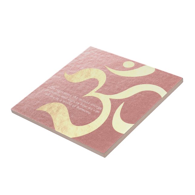 Yoga Meditation Instructor Life Coach OM Citat Kakelplatta (Sidan)