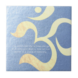 Yoga Meditation Instructor Life Coach OM Citat Kakelplatta