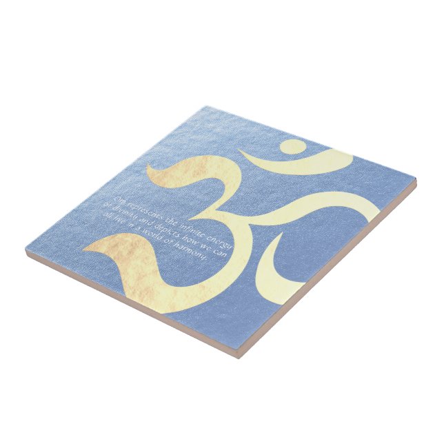 Yoga Meditation Instructor Life Coach OM Citat Kakelplatta (Sidan)