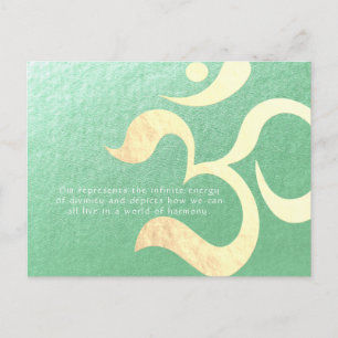 Yoga Meditation Instructor Life Coach OM Citat Vykort