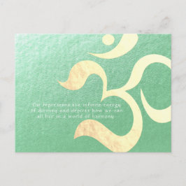 Yoga Meditation Instructor Life Coach OM Citat Vykort